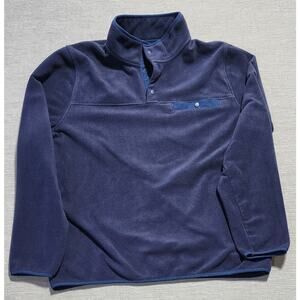 32 Degrees Heat Navy Blue Snap Pullover Fleece Jacket Men’s XL